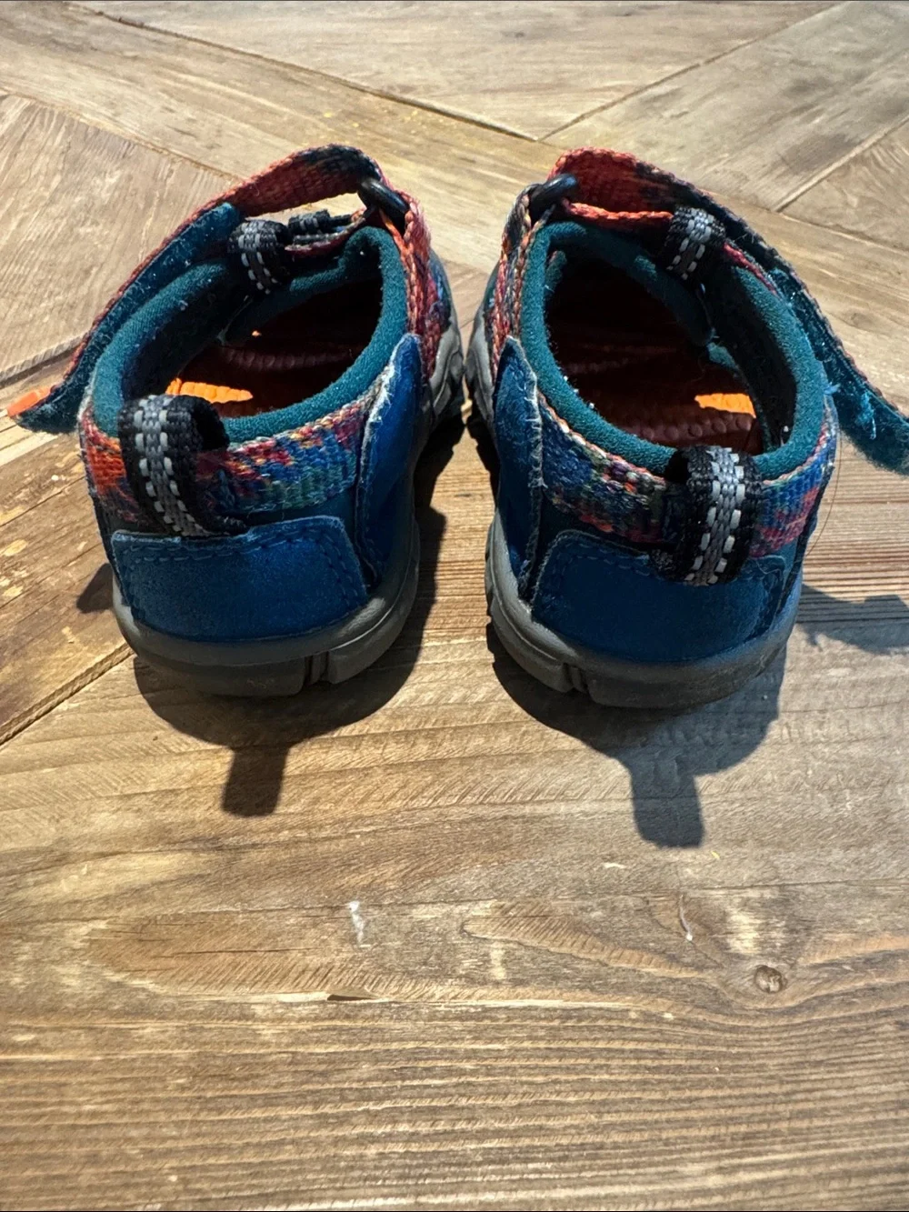KEEN Kids Blue Sport H2 Sandals with Orange Accents Toddler Size 4